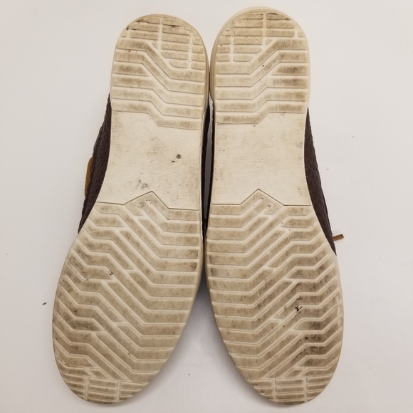 Made in Maine USA Mens Size 11D Brown Pebbled Leather Boat Shoe Slip On - Picture 5 of 12